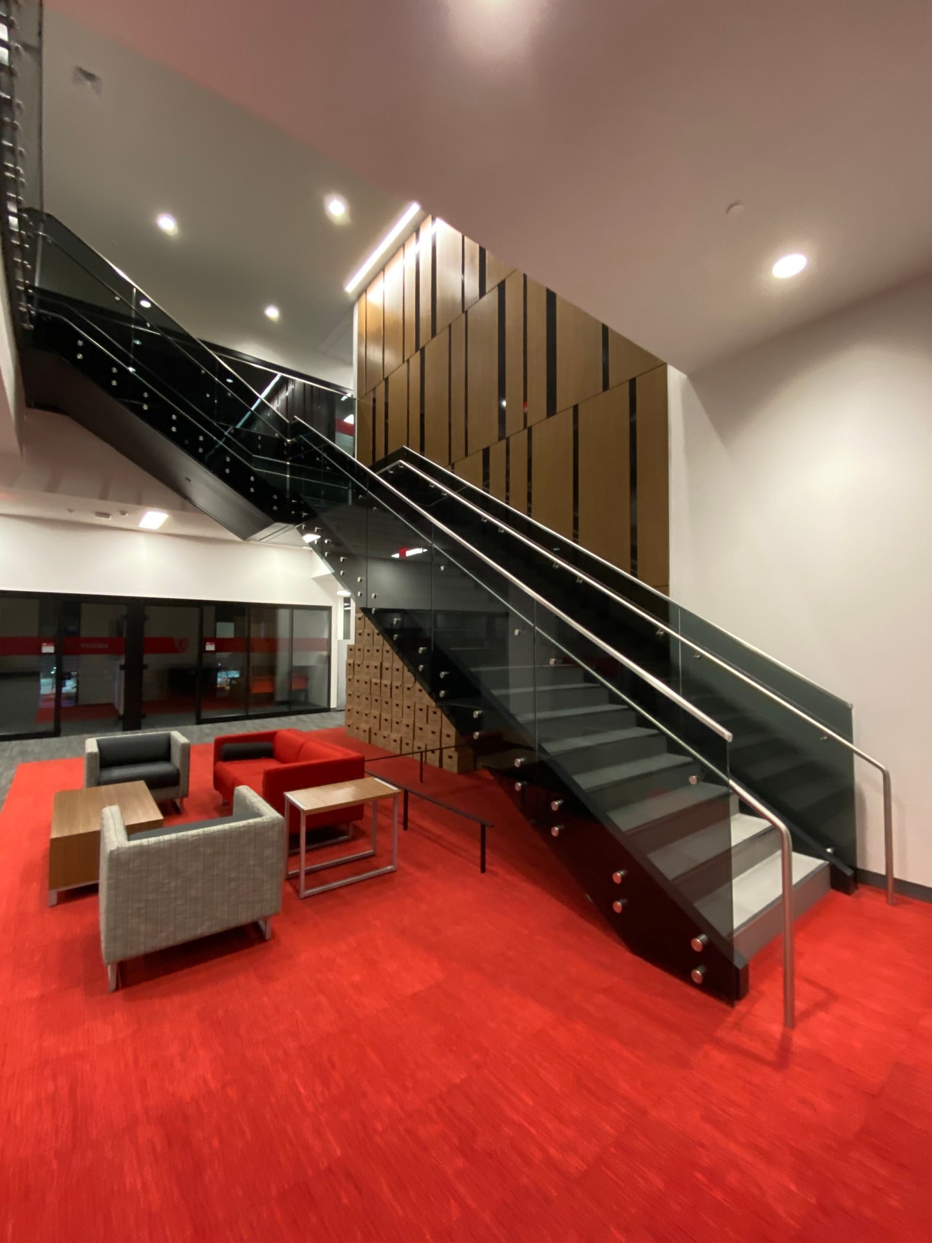 Interior stair railings by Mobile Metal Services