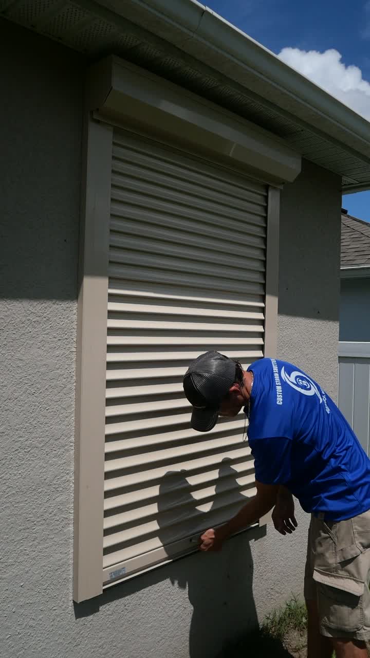 Window roll-down shutter — still from our operation video