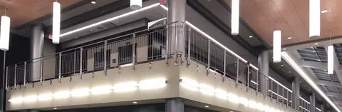 Commercial balcony railings by Mobile Metal Services