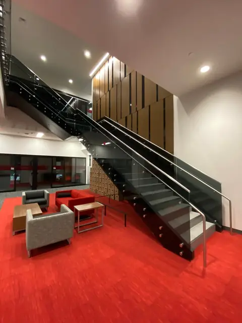 Interior stair railings by Mobile Metal Services