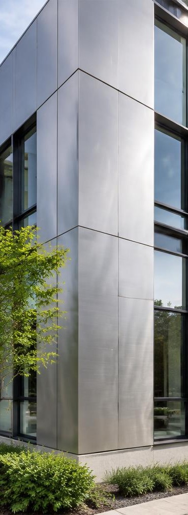 Architectural metal facade cladding