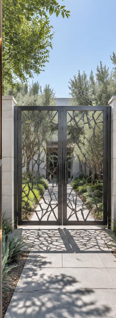 Decorative custom metal gate